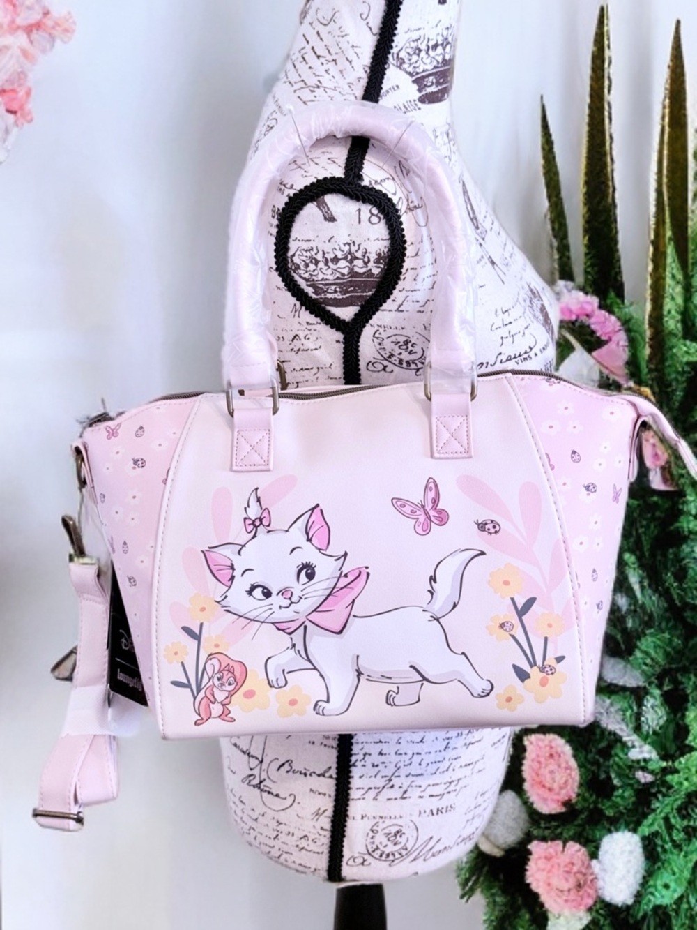 Disney Loungefly Aristocats Marie Hot Topic Exclusive Pink Satchel Crossbody